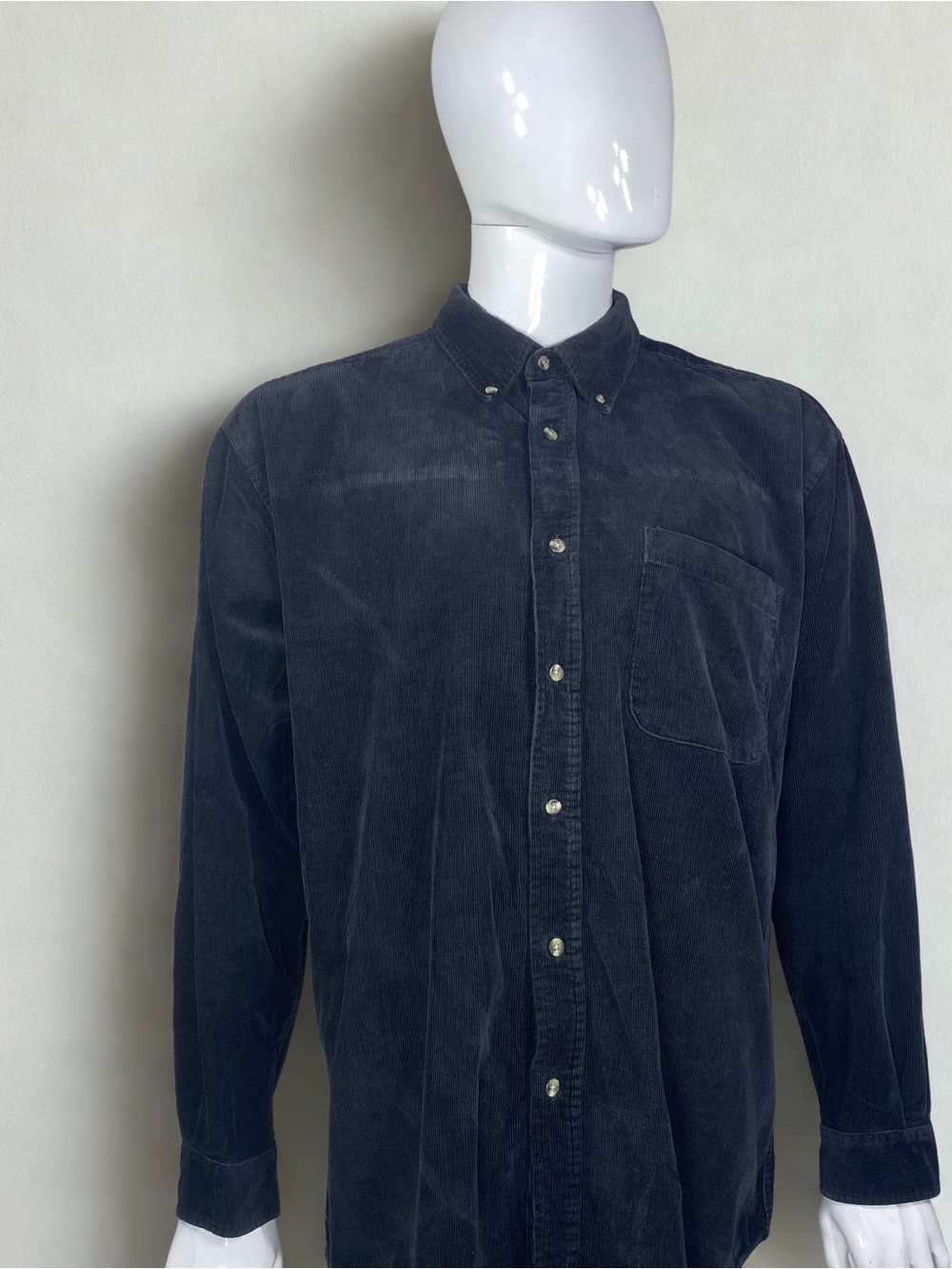 Sun River Men's Navy Corduroy Button-Down Shirt